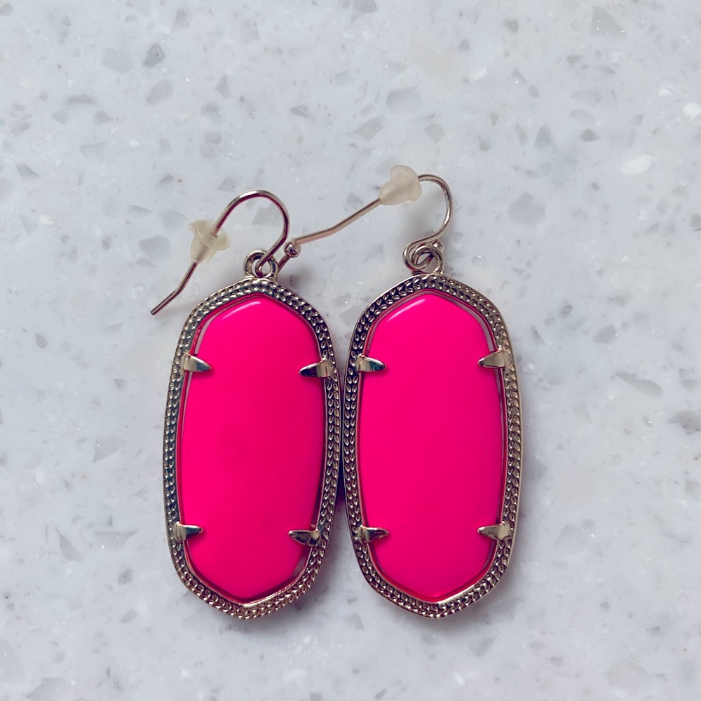 Kendra Scott hot pink earrings